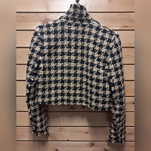 House Of Harlow 1960 Tweed Checkered Skirt & Jacket Set Size S/P - Picture 4 of 5